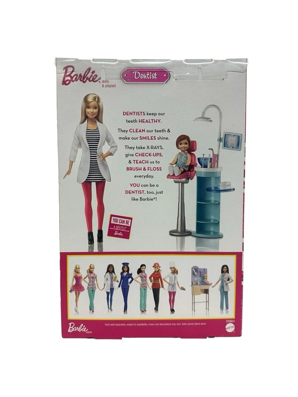 NEW Barbie Careers You Can Be Anything Dentist Playset Barbie with Child